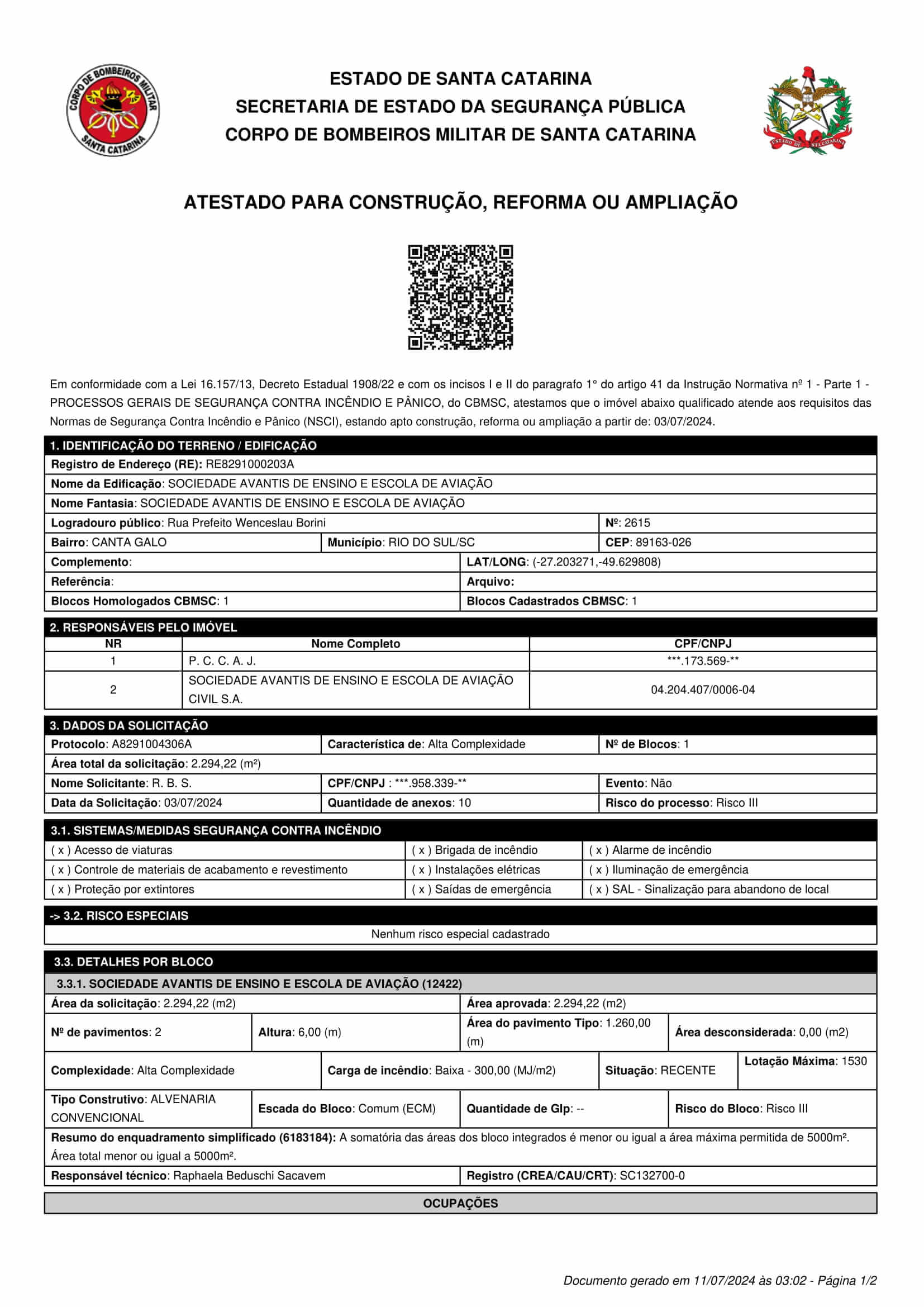 A Ravem Engenharia é uma empresa especializada em soluções personalizadas de engenharia, atuando no estado de Santa Catarina desde 2017 e no mercado desde 2008. Oferecemos Projetos Preventivos Contra Incêndio para o Corpo de Bombeiros Militar de Santa Catarina, e atendimento às exigências atuais das seguradoras, bem como Processos Administrativos de Regularização de Imóveis - edificações, armazéns, complexos logísticos em Prefeituras e Cartórios. [Raven] Fale conosco agora:(47) 99794-0328